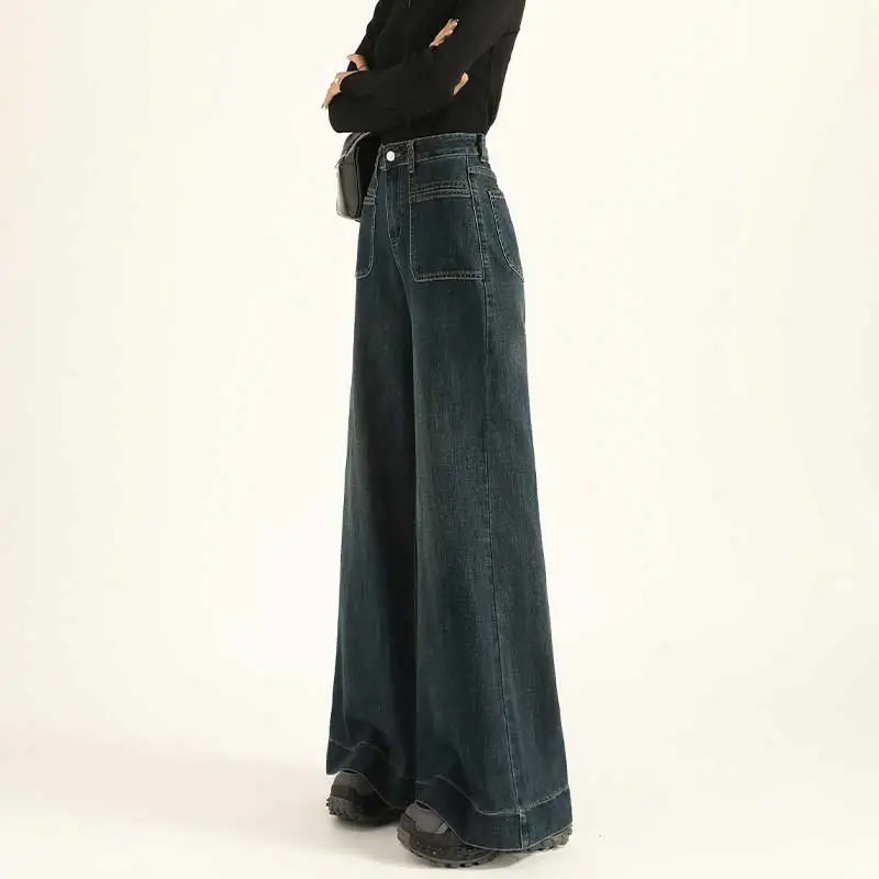 FAWENXIANGZI Jeans Women's Blue-2
