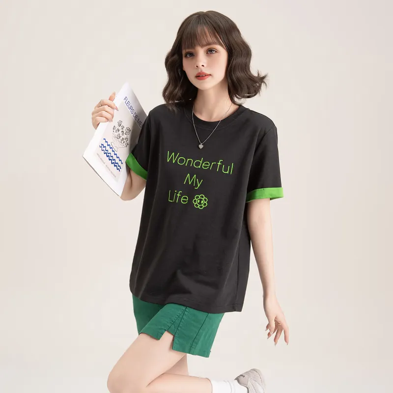 FAWENXIANGZI Regular T Shirt Women's-4
