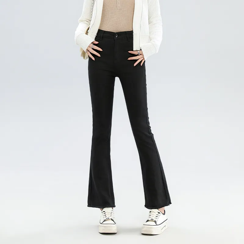 FAWENXIANGZI Jeans Women's Black-3