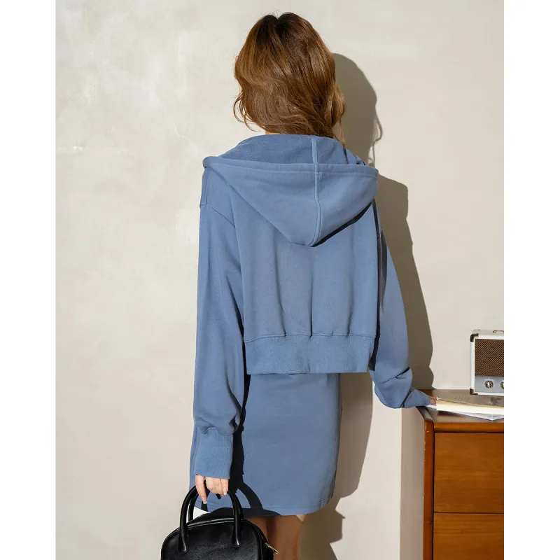 FAWENXIANGZI Two Piece Skirt Sets Women's-5