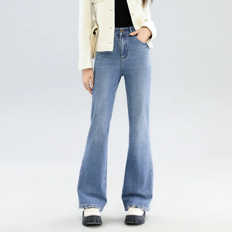 FAWENXIANGZI Jeans Women's Blue-3