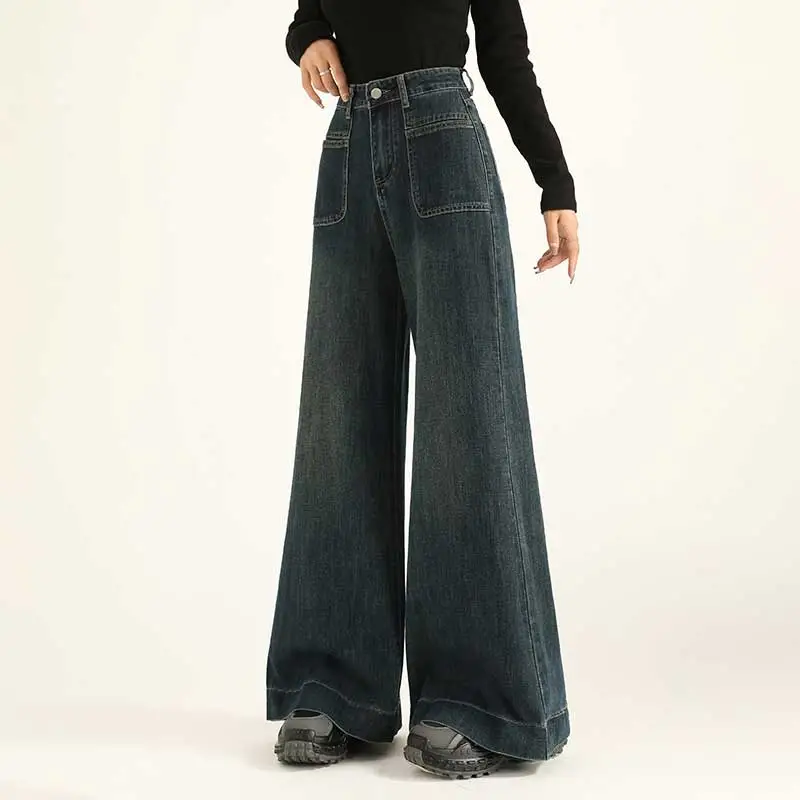 FAWENXIANGZI Jeans Women's Blue-4