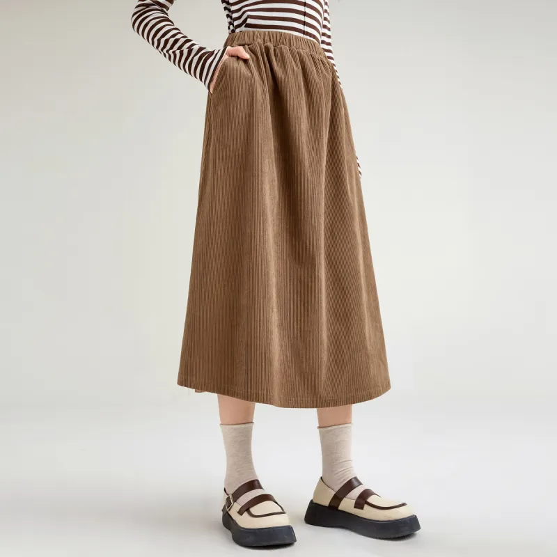 FAWENXIANGZI Casual Long Skirt Women's-12
