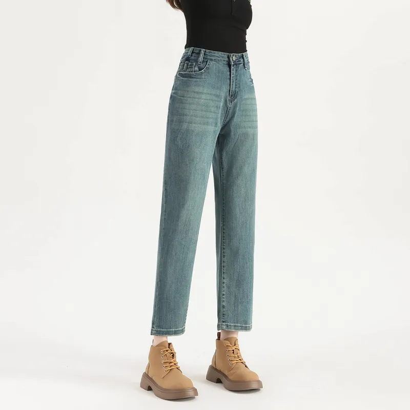 FAWENXIANGZI Jeans Women's Blue-4