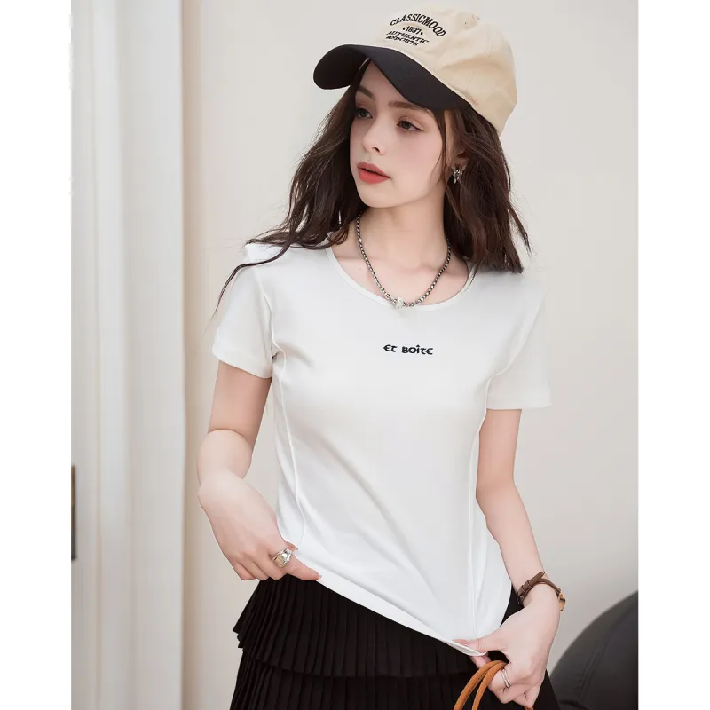 FAWENXIANGZI Regular T Shirt Women's White-4