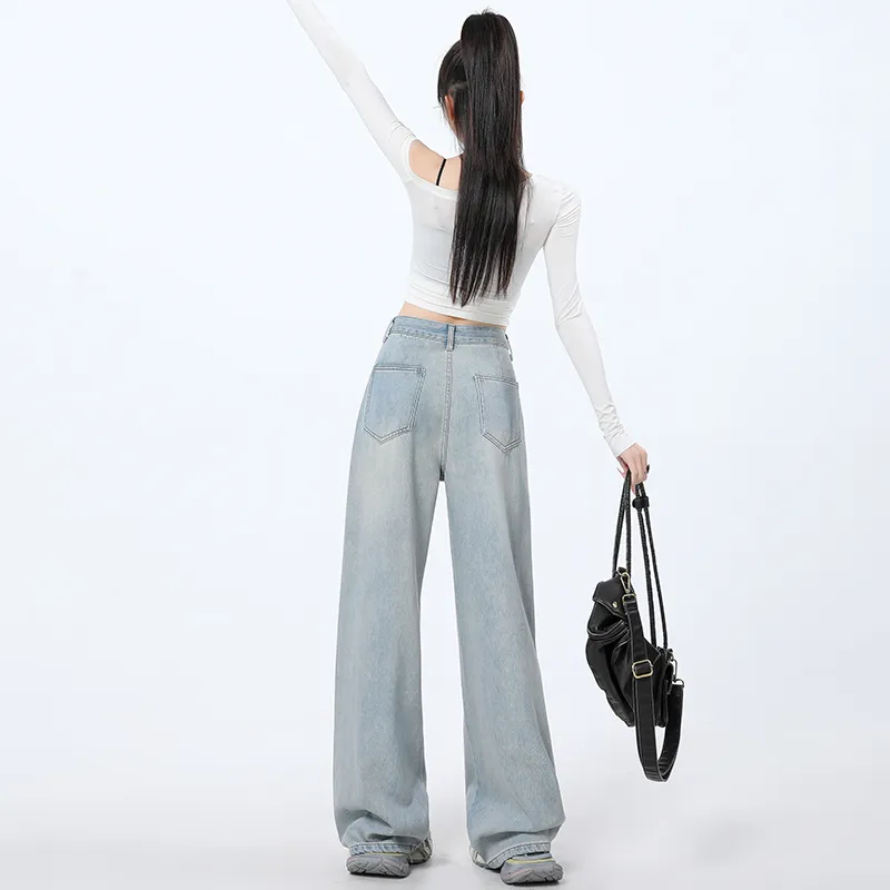 FAWENXIANGZI Jeans Women's Blue-6