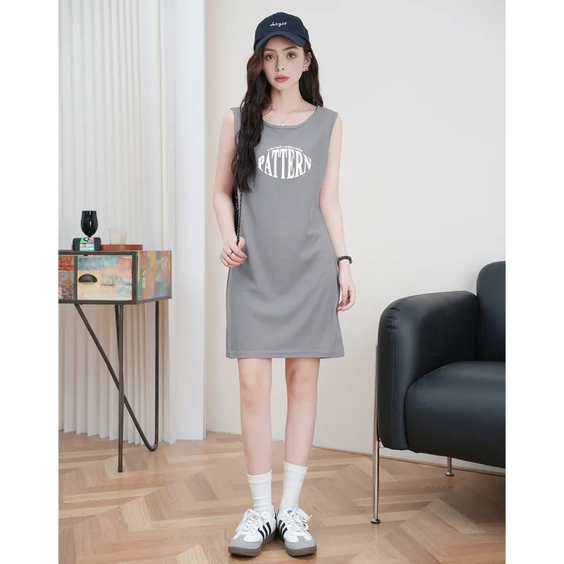 FAWENXIANGZI Sleeveless Dress Women's-4