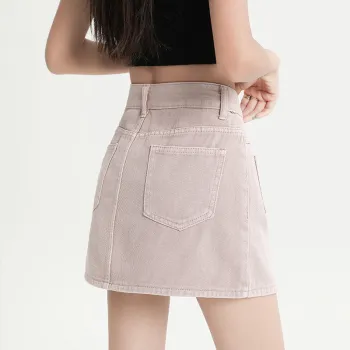 FAWENXIANGZI Denim Short Skirts Women's