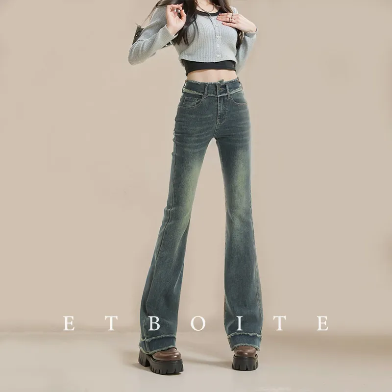 FAWENXIANGZI Jeans Women's Nostalgic Blue-8