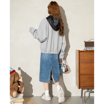 FAWENXIANGZI Sweatshirt Women's Gray