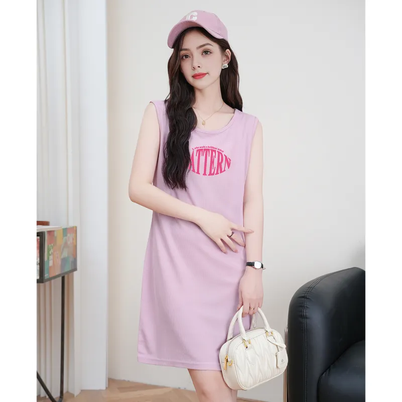 FAWENXIANGZI Sleeveless Dress Women's-7