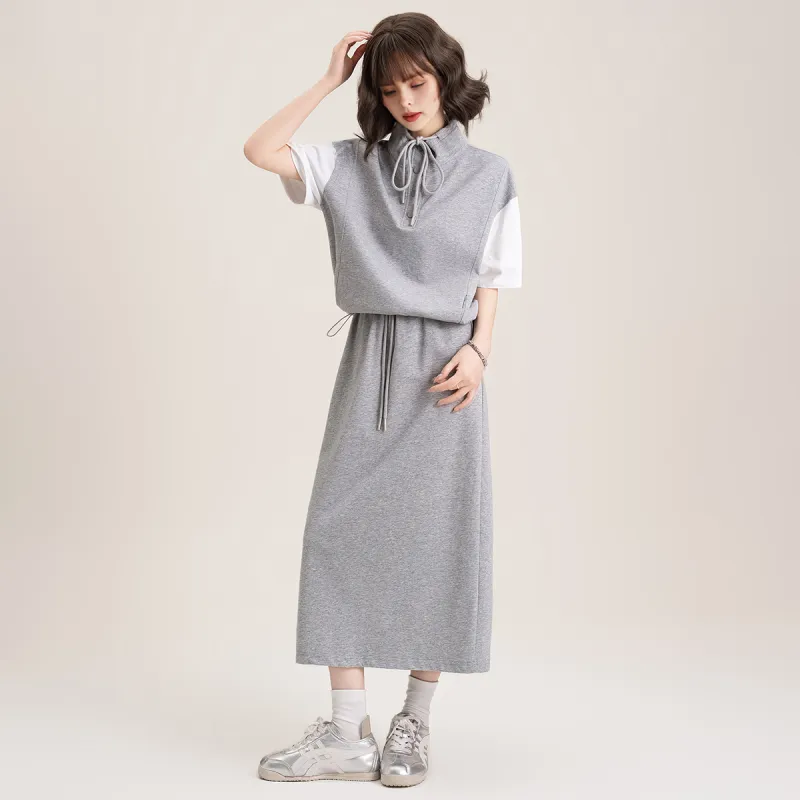 FAWENXIANGZI Two Piece Skirt Sets Women's-3
