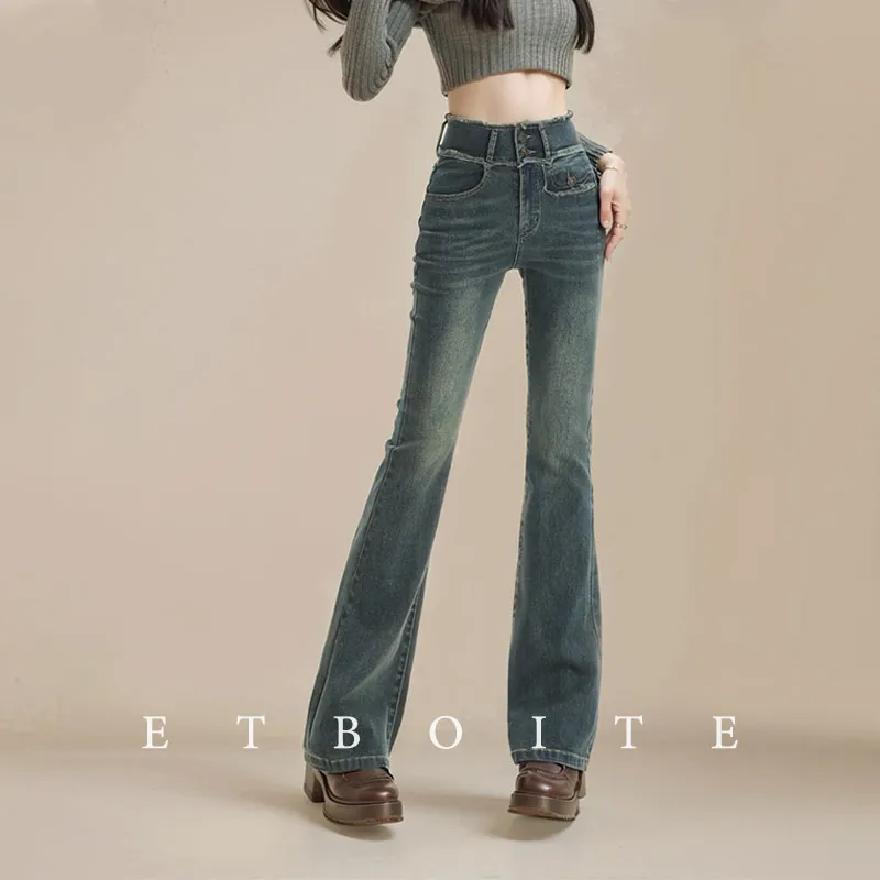 FAWENXIANGZI Jeans Women's Nostalgic Blue-6