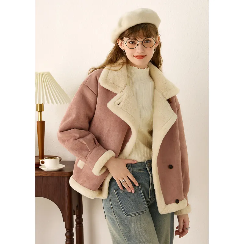 FAWENXIANGZI Velvet feel Coat Women's-2