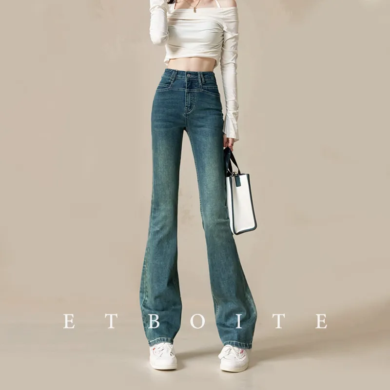FAWENXIANGZI Jeans Women's Nostalgic Blue-9