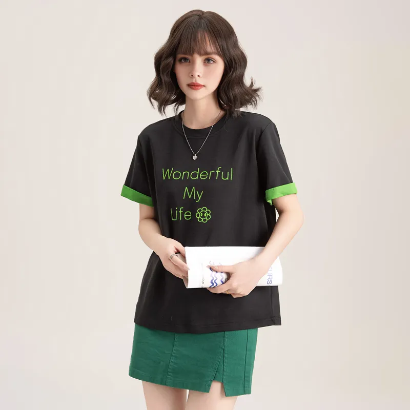 FAWENXIANGZI Regular T Shirt Women's-3