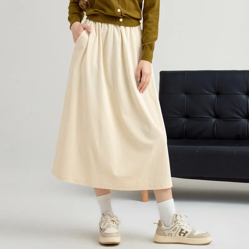 FAWENXIANGZI Casual Long Skirt Women's-3