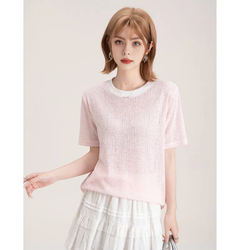 FAWENXIANGZI Regular T Shirt Women's-3