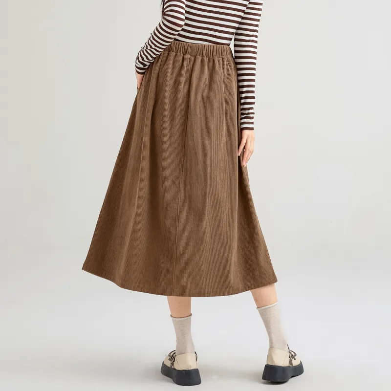 FAWENXIANGZI Casual Long Skirt Women's-14