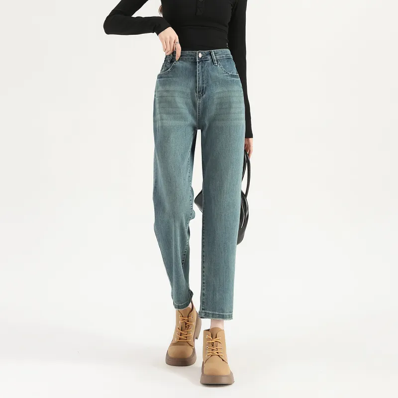 FAWENXIANGZI Jeans Women's Blue-2