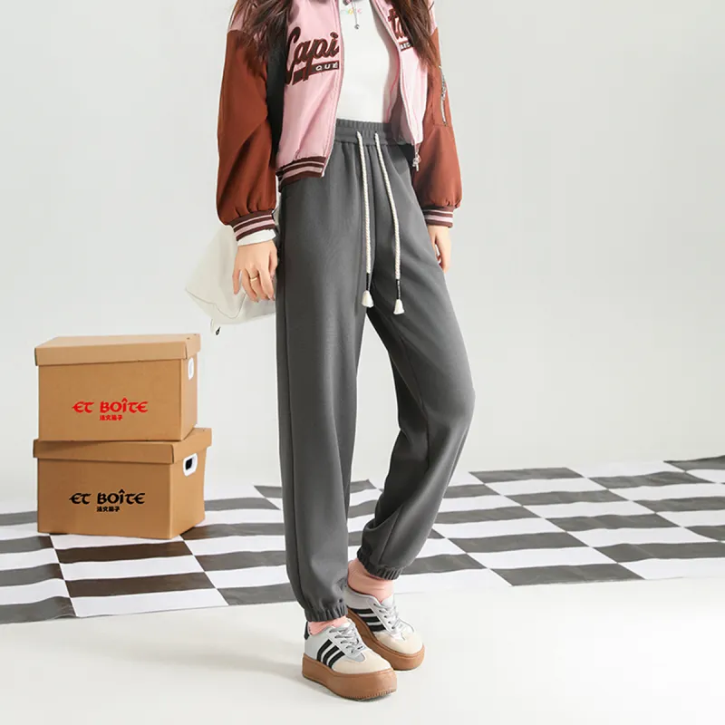 FAWENXIANGZI Casual Pants Women's Light Purple-8