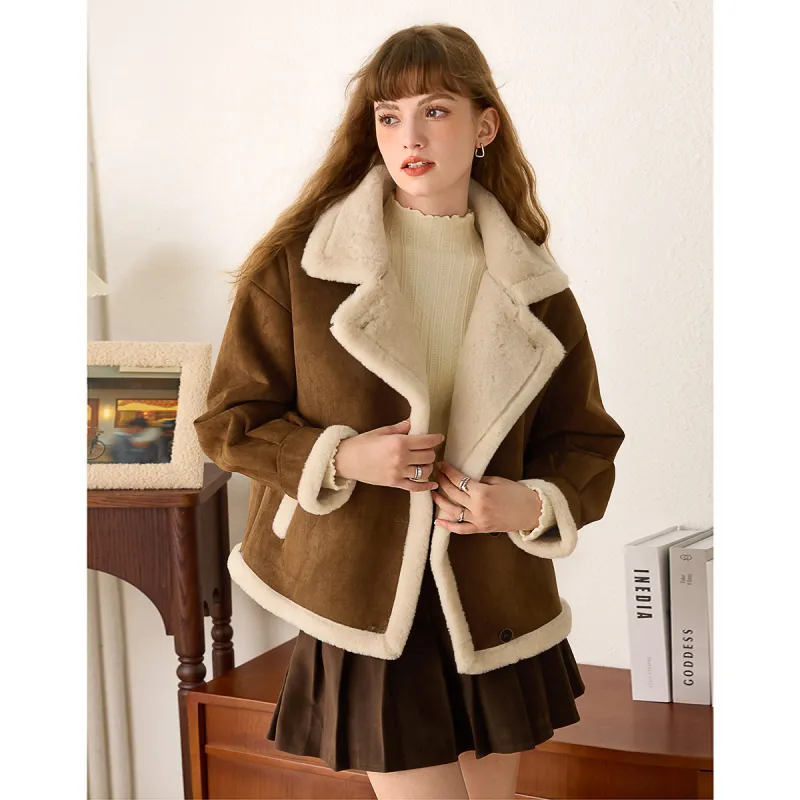 FAWENXIANGZI Velvet feel Coat Women's-7