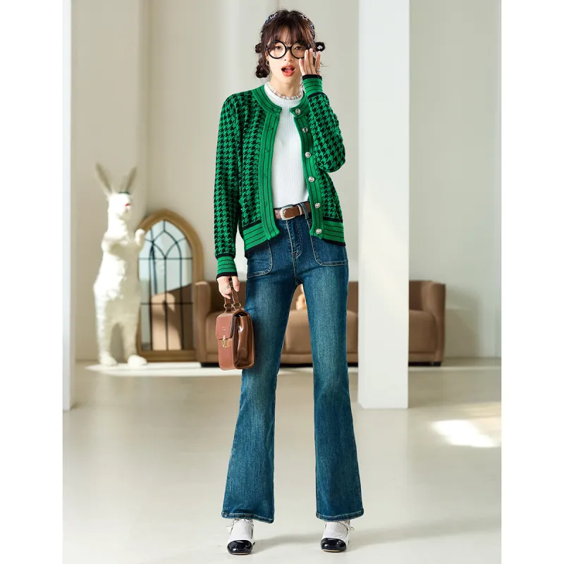 FAWENXIANGZI Knitwear Women's Green-2