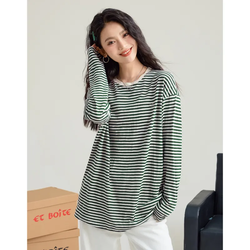FAWENXIANGZI T Shirt Women's Green-4