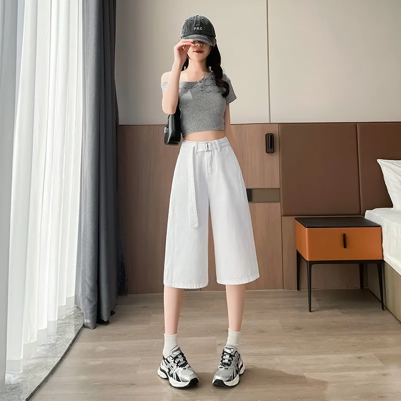 FAWENXIANGZI Jeans Women's White-6