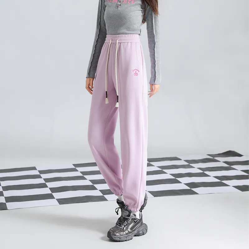 FAWENXIANGZI Casual Pants Women's Light Purple-4