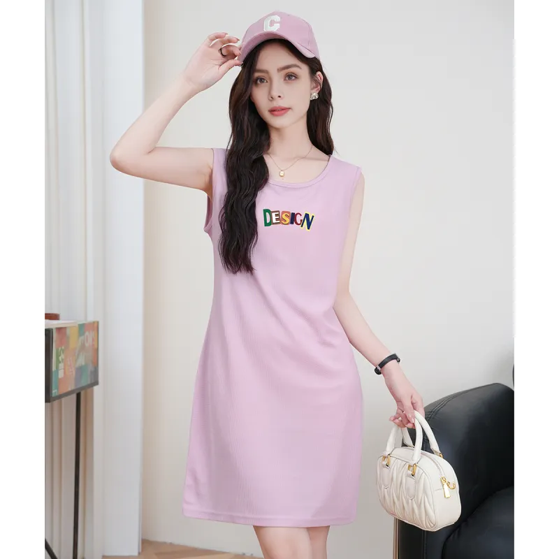 FAWENXIANGZI Sleeveless Dress Women's-11