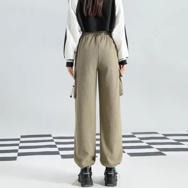 FAWENXIANGZI Casual Pants Women's Black-14