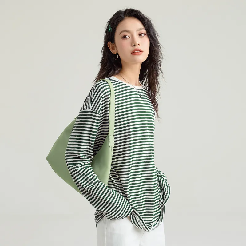 FAWENXIANGZI T Shirt Women's Green-3