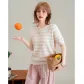 Ecru+Pink Stripe