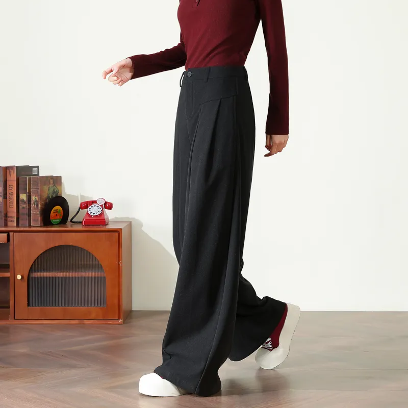 FAWENXIANGZI Suit Trouser Women's Black-5