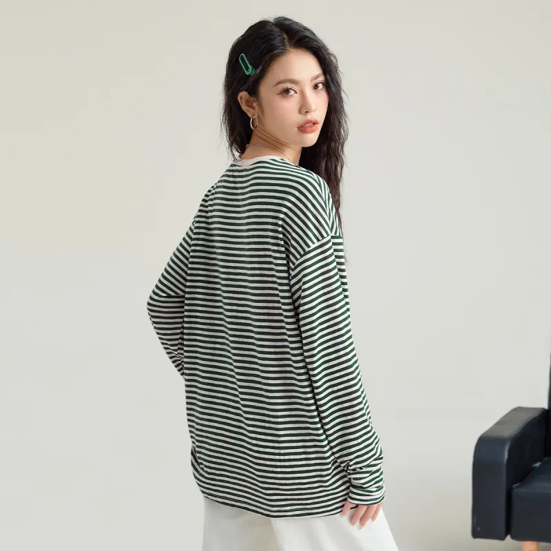 FAWENXIANGZI T Shirt Women's Green-5