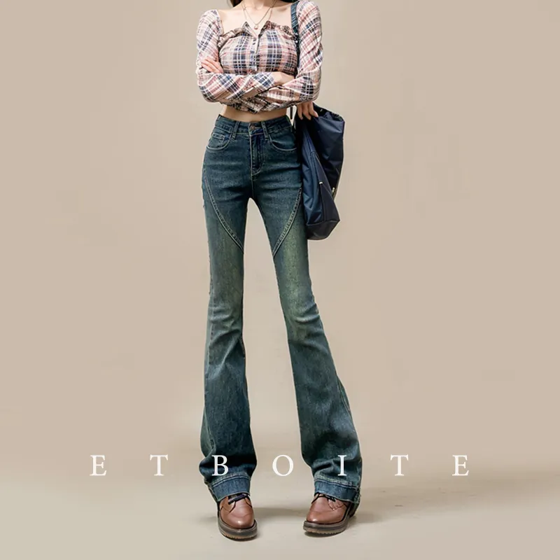 FAWENXIANGZI Jeans Women's Nostalgic Blue-2