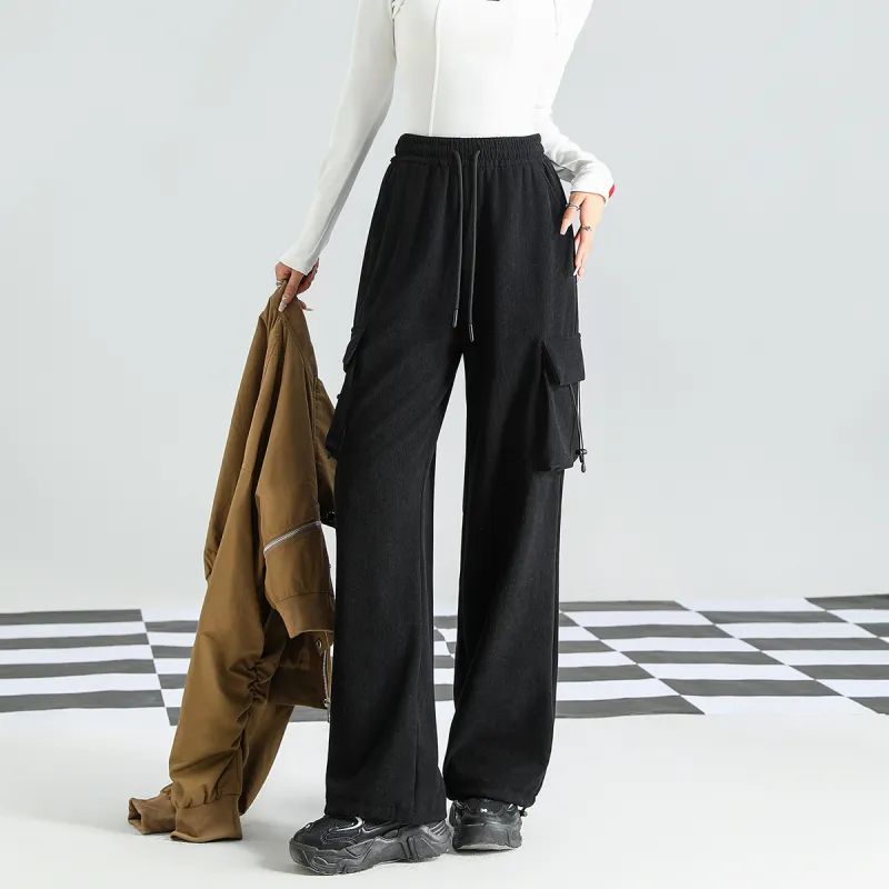 FAWENXIANGZI Casual Pants Women's Black-2
