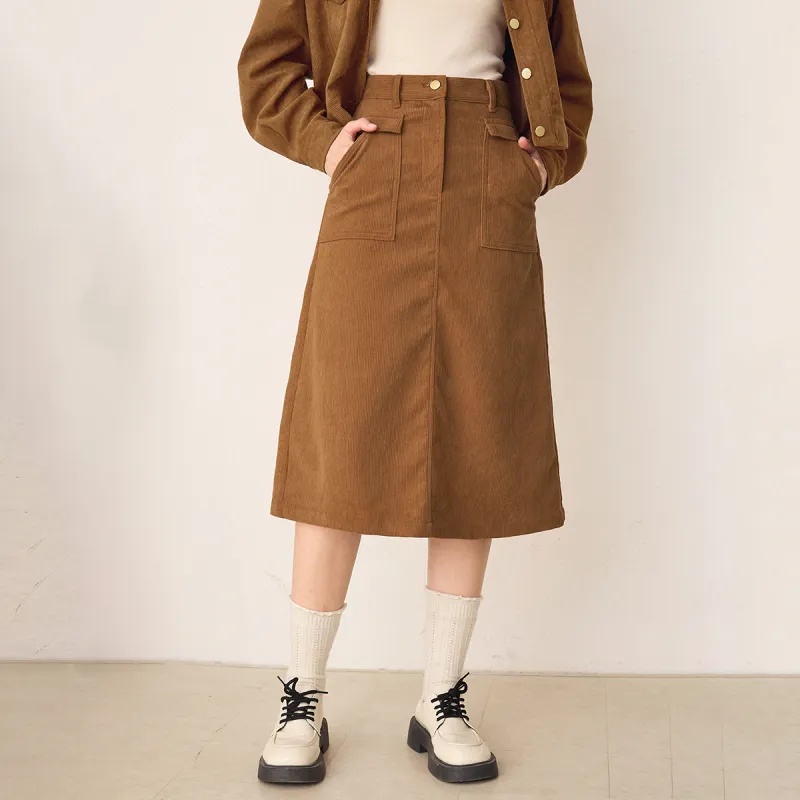 FAWENXIANGZI Casual Long Skirt Women's-3