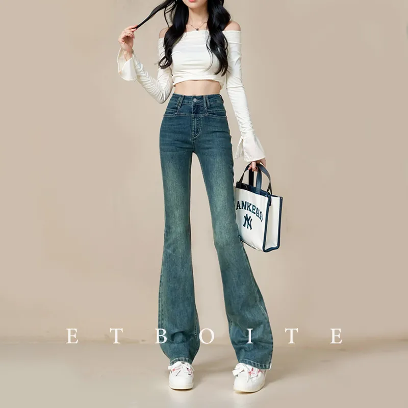FAWENXIANGZI Jeans Women's Nostalgic Blue-11