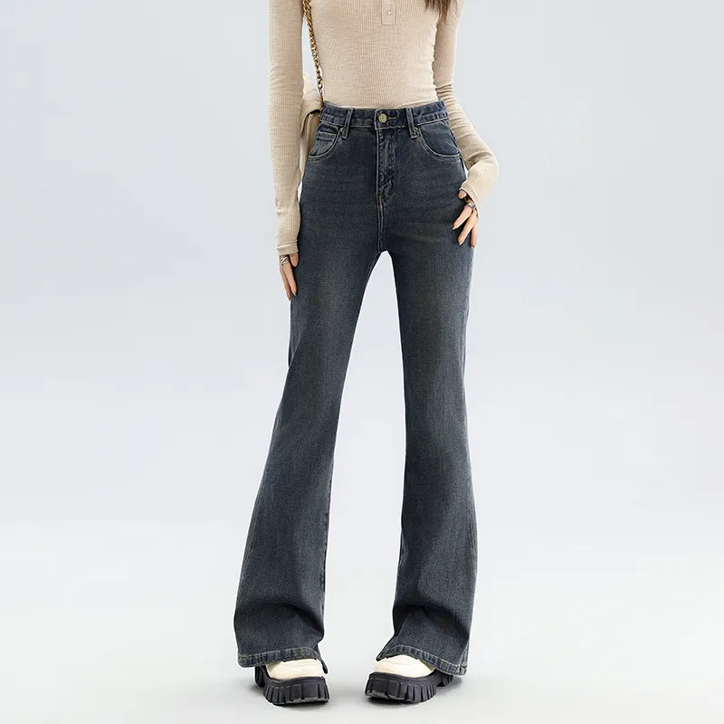FAWENXIANGZI Jeans Women's Blue-3