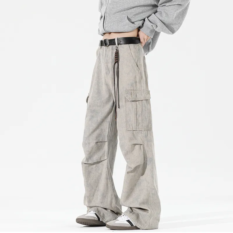 FLIM Casual Pants Unisex Apricot-5