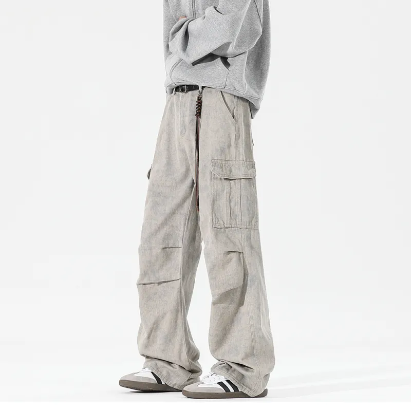 FLIM Casual Pants Unisex Apricot-3