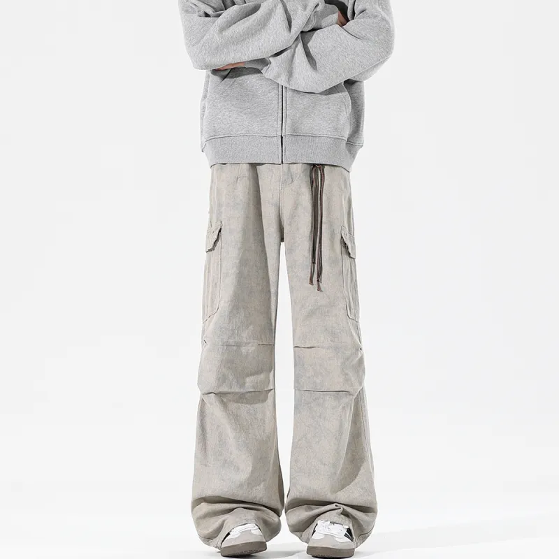 FLIM Casual Pants Unisex Apricot-6