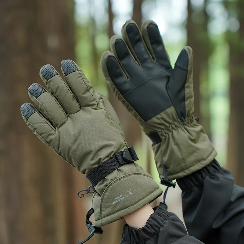 TANLU Ski Gloves Warm Cotton Cold Resistant Windproof And Waterproof Gloves Unisex-3