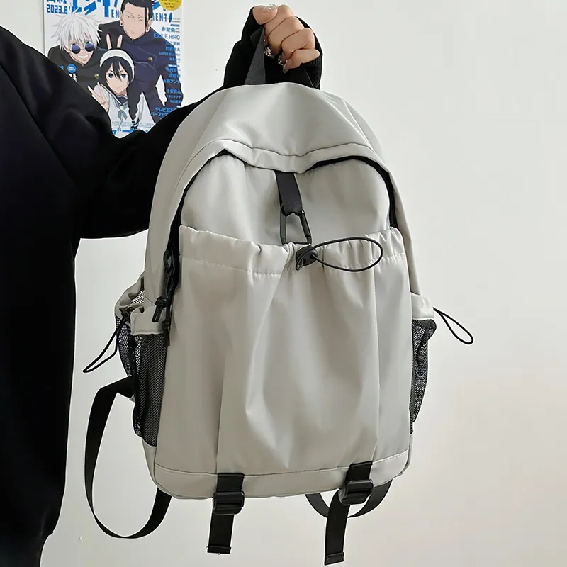 BRABOSTON Nylon Backpack Regular Unisex Gray/Black/Orange/Khaki-3