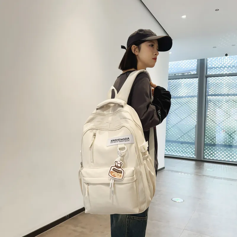 BRABOSTON Nylon Backpack Regular Unisex White/Black/Green/Gray/Red-1