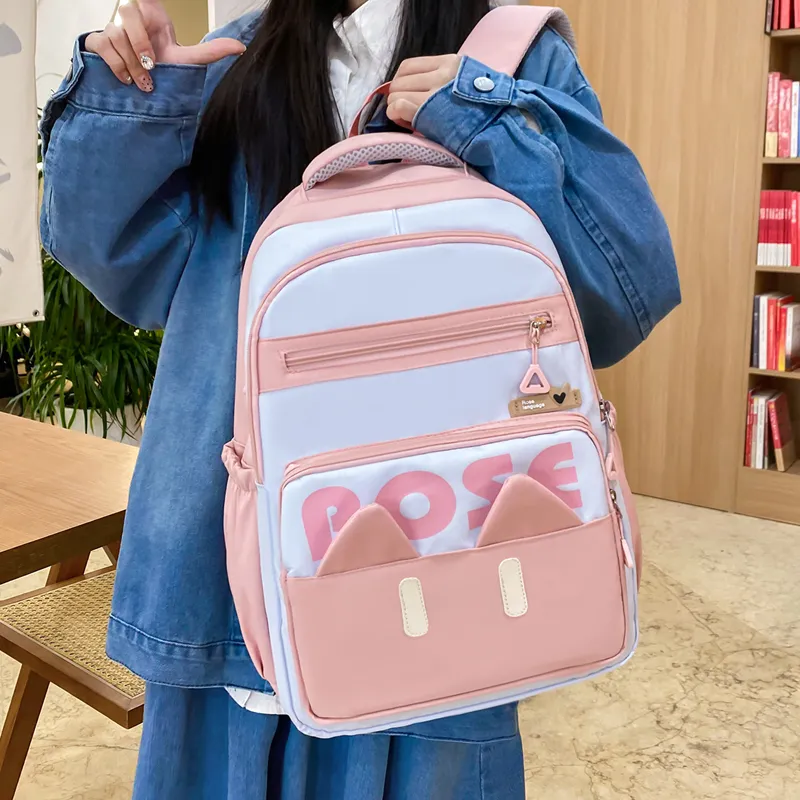 BRABOSTON Nylon Backpack Combo Set Unisex Blue/Black/Pink/Green-12