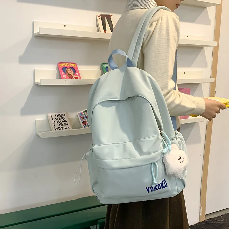 BRABOSTON Nylon Backpack Regular Unisex White/Black/Red/Pink/Blue-3