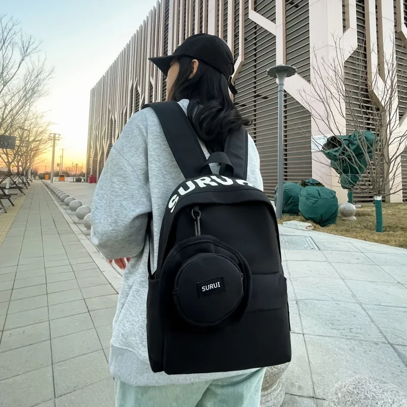 BRABOSTON Canvas Backpack Unisex Ecru/Black/Green/Orange-7